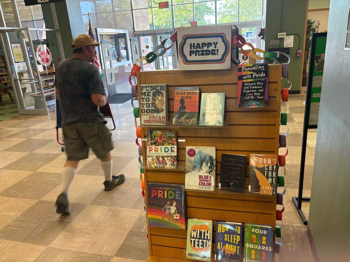 The Fresno County Library location in downtown had a Pride Month display up on June 10, 2025. 